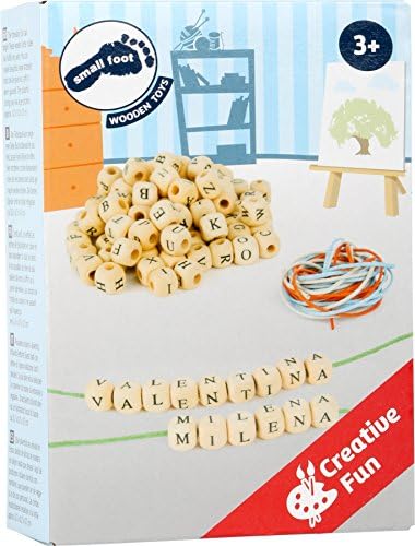 smallfoot 10713 cubi lettere legno 300 pezzi infilare