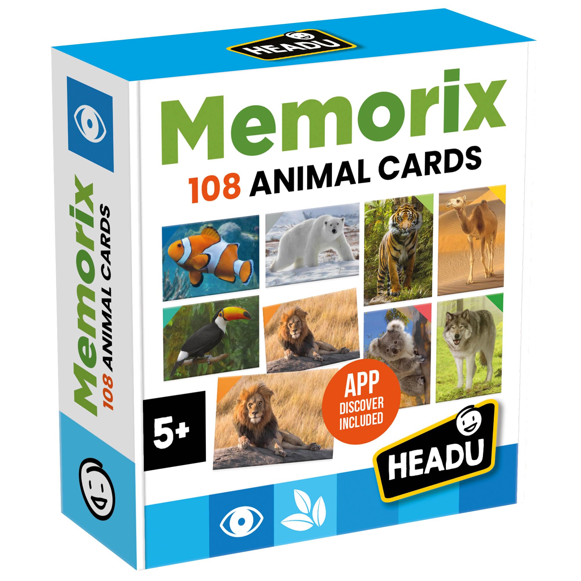 Headu Memorix 108 Memory Animali Carte 5-7 Anni