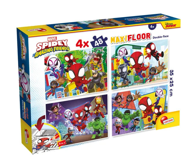 Lisciani Marvel Puzzle Df Maxi Floor 4x48 Spidey puzzle bimbi