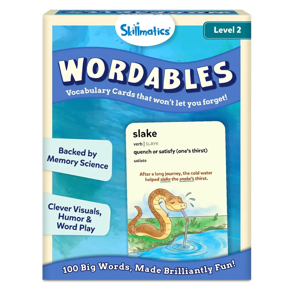 Skillmatics Wordables Level 2 flashcard vocabolario 10+ anni