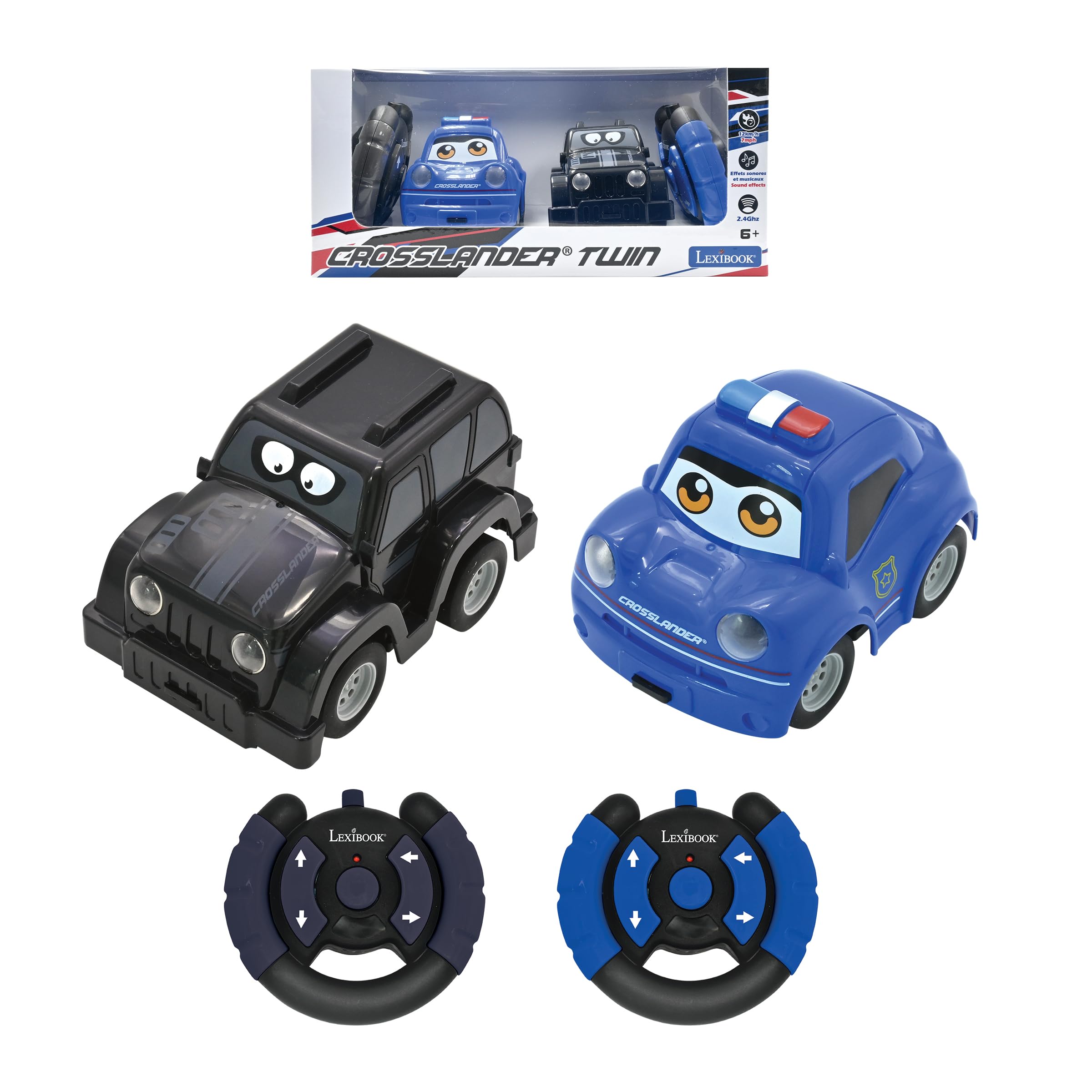 Lexibook Crosslander Twin RC12 auto radiocomandate polizia ladri