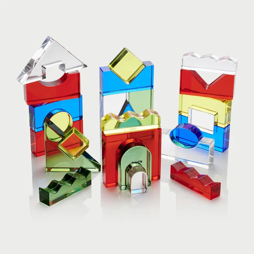 Tickit Colour Crystal Block Set costruzioni 25 pezzi traslucidi
