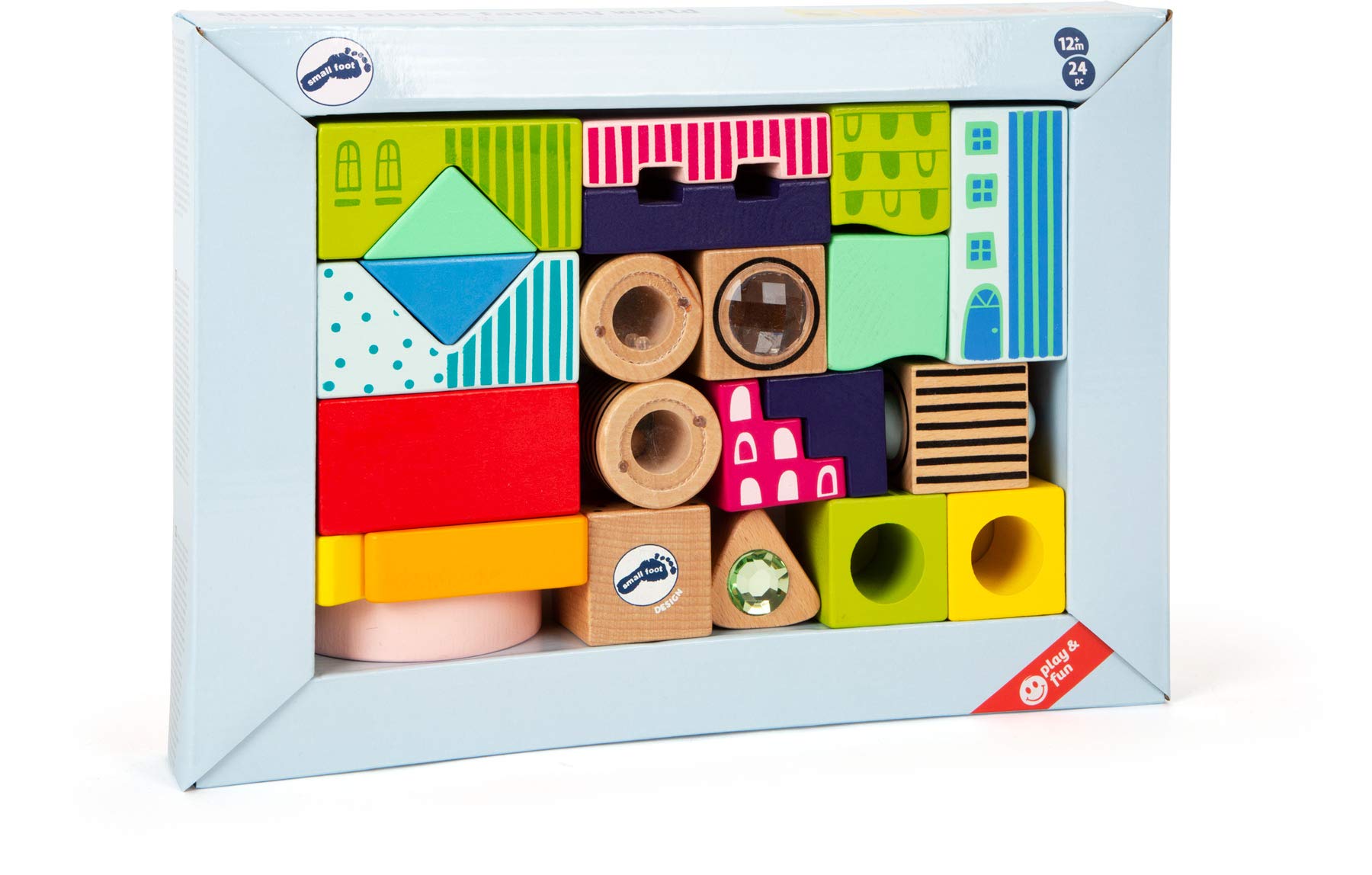 Smallfoot 11748 blocchi costruzione Fantasia 24 pezzi legno