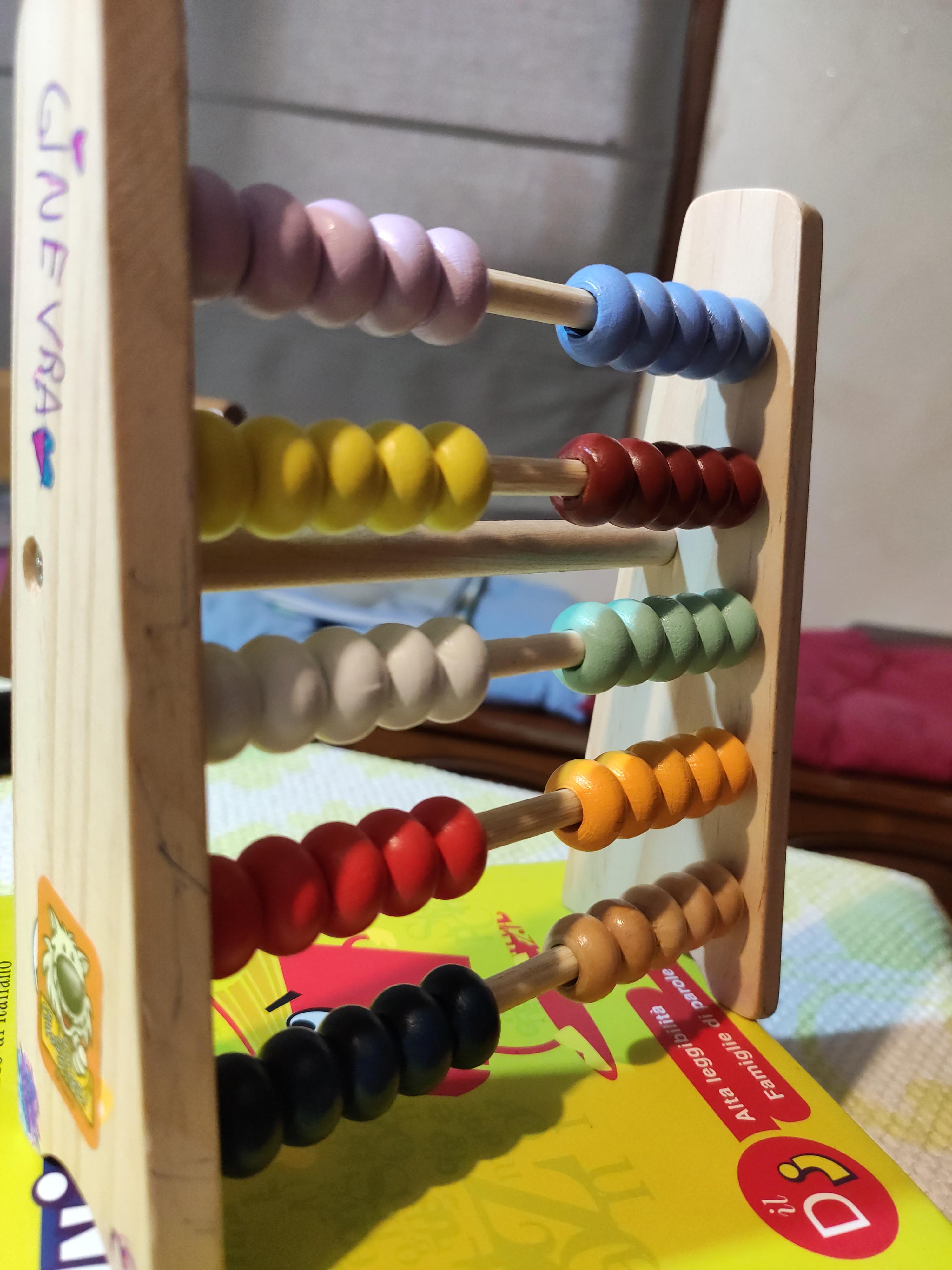smallfoot Educare 11168 regolo calcolatore legno 50 perline viaggio