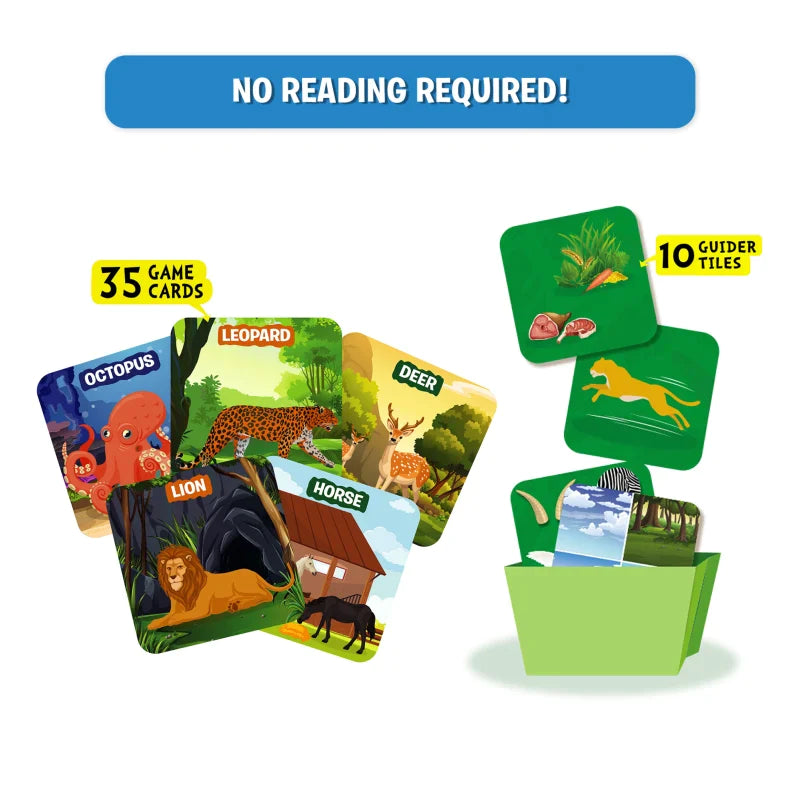 Skillmatics Guess in 10 Animal Kingdom gioco carte animali