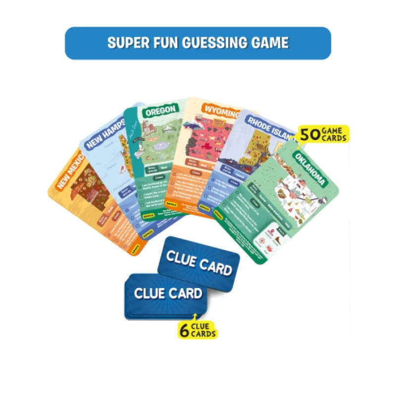 Skillmatics Guess in 10 States of America gioco carte