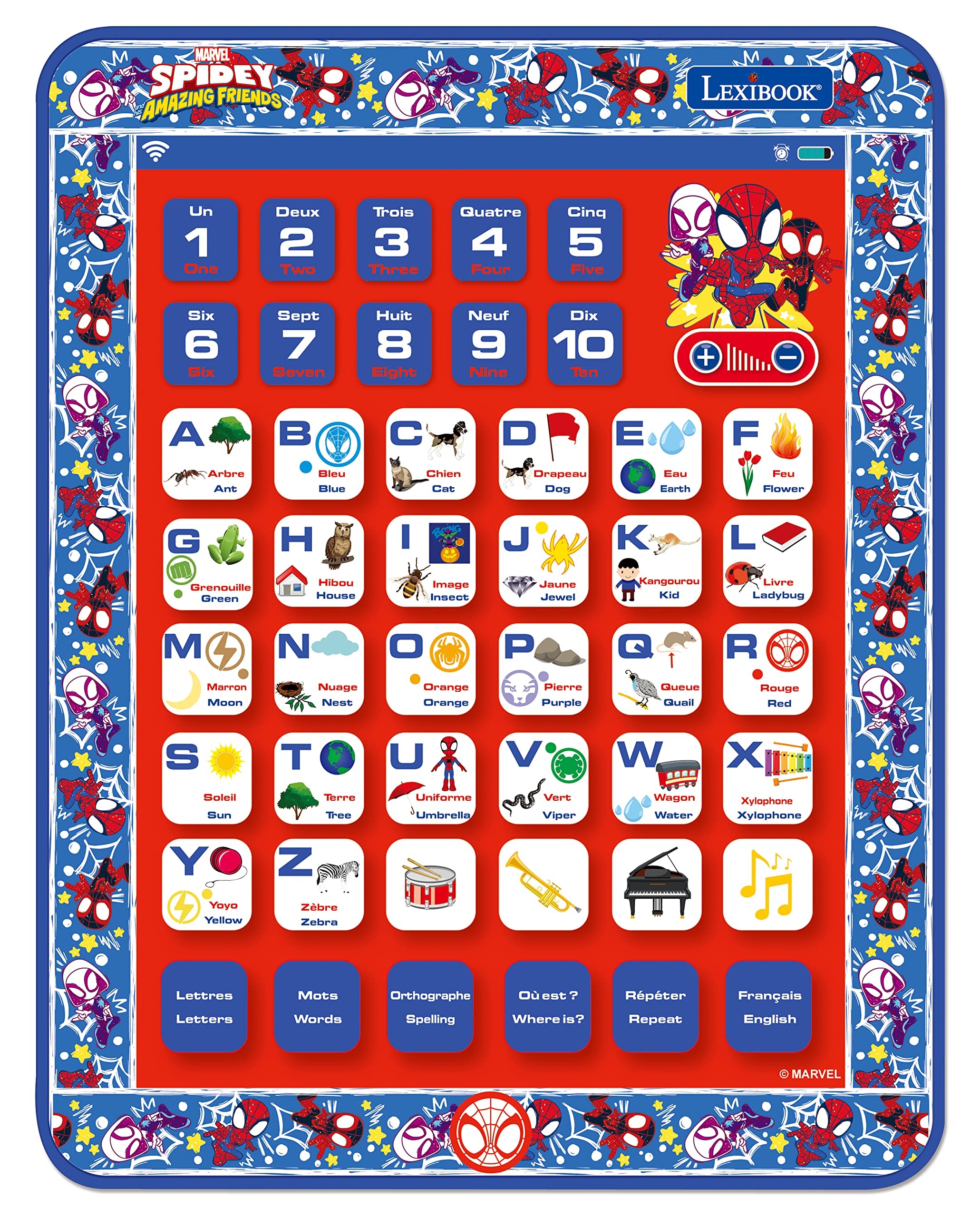 Lexibook Spidey JCPAD002SP tablet educativo portoghese inglese
