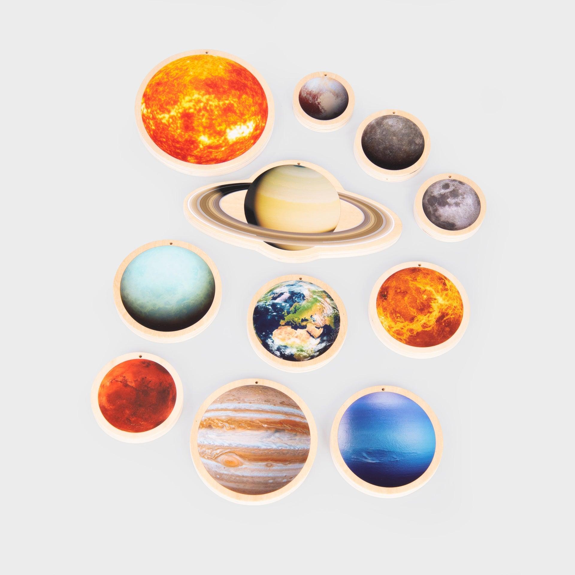 Tickit Wooden Solar System Discs dischi legno sistema solare 11 pezzi