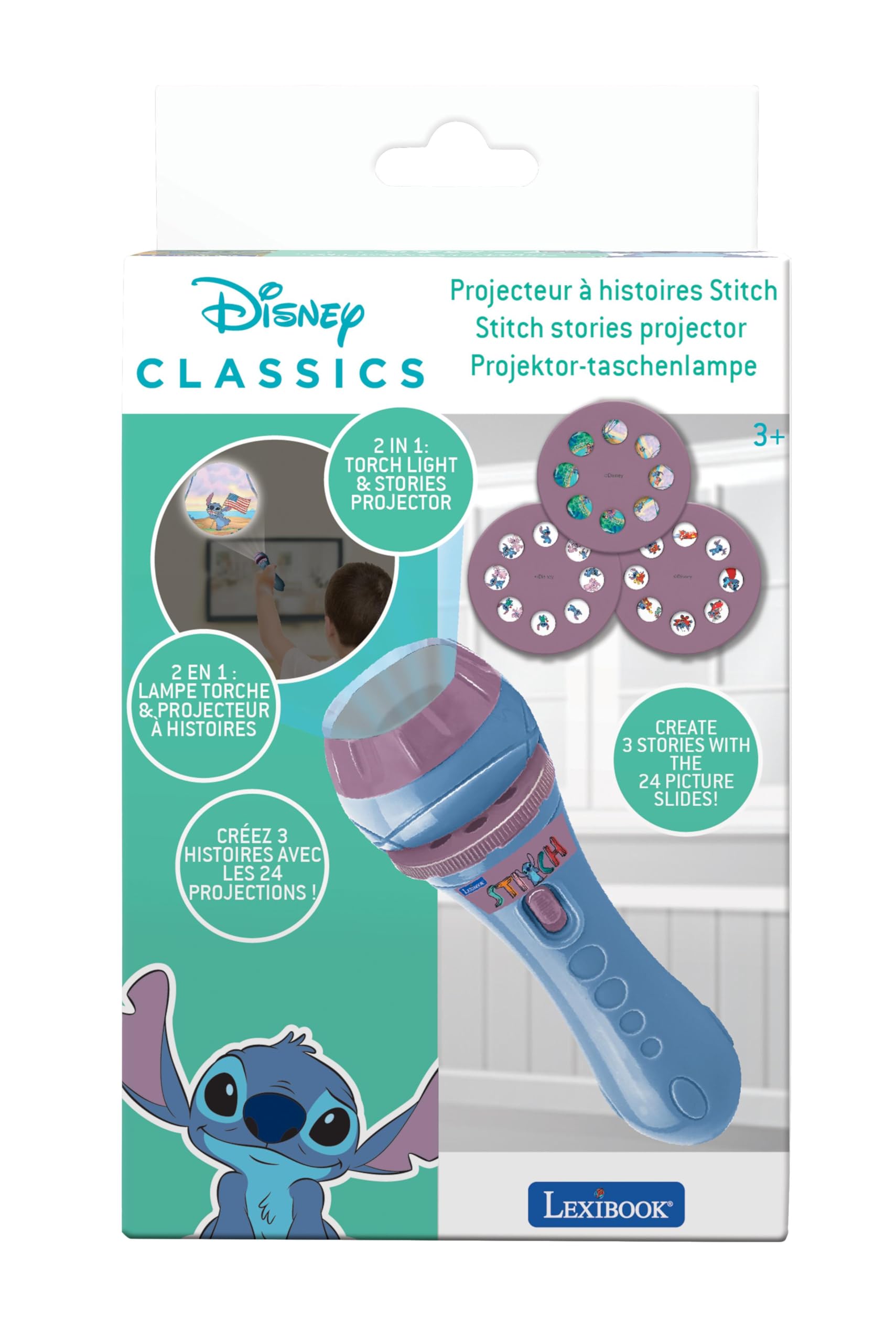 Lexibook Disney Stitch LTC050DLXB proiettore storie 24 immagini