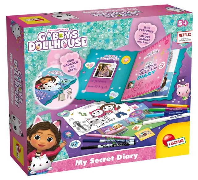 Lisciani Gabby's Dollhouse My Secret Diary diario segreto con lucchetto