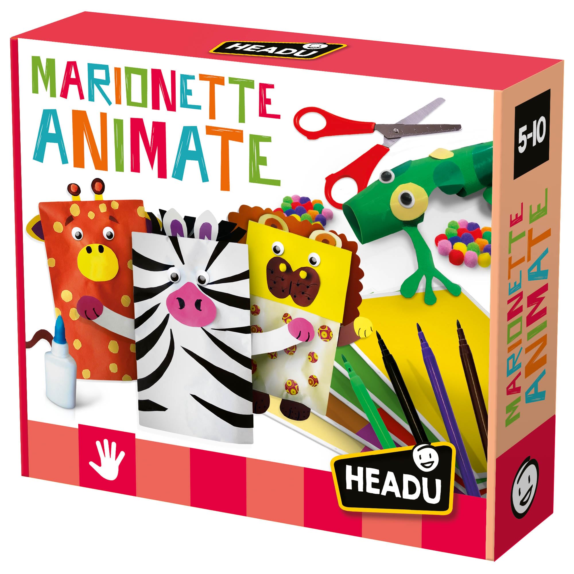 Headu Marionette Animate kit creativo 5-10 anni manuale
