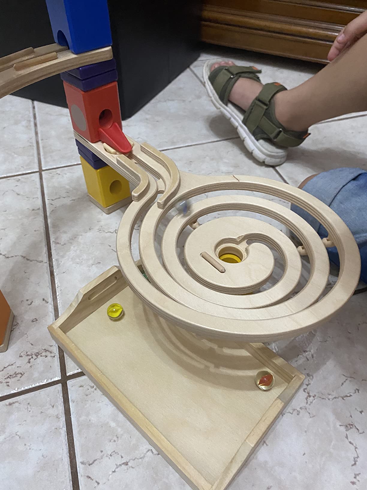 Hape Quadrilla Corsa al Traguardo Pista Biglie Legno 4 Anni