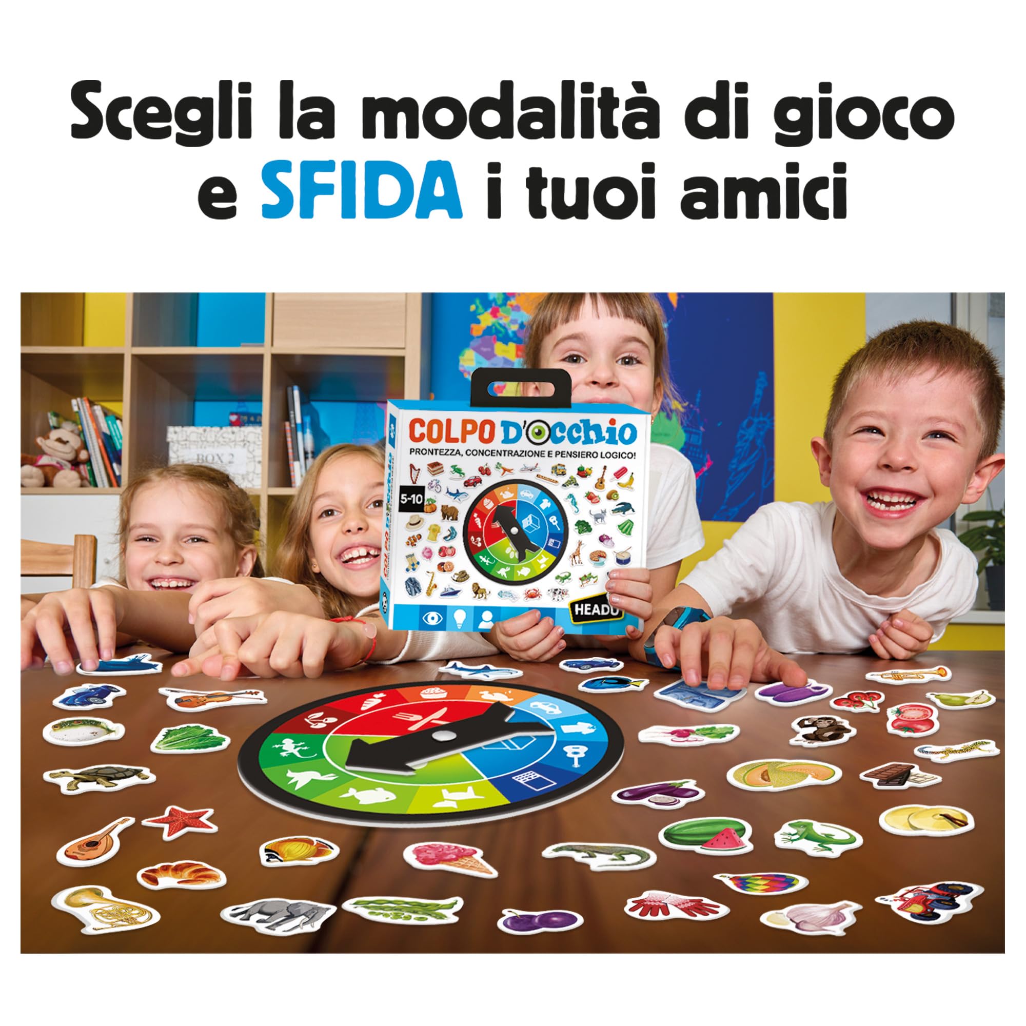 Headu Colpo d’Occhio gioco da tavolo 5-10 anni prontezza