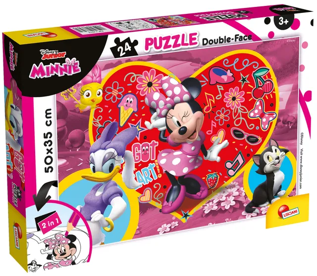 Lisciani Disney Puzzle DF Plus 24 pezzi Minnie da colorare