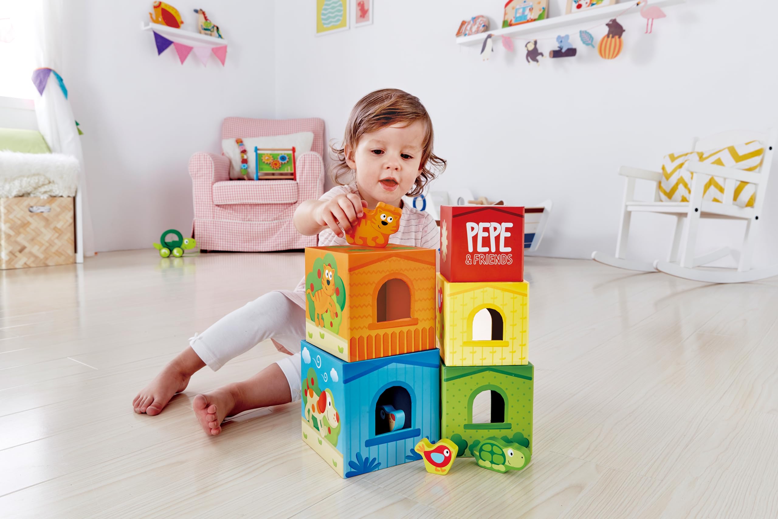 Hape Pepe e i Suoi Amici puzzle 3 in 1 in legno progressivo