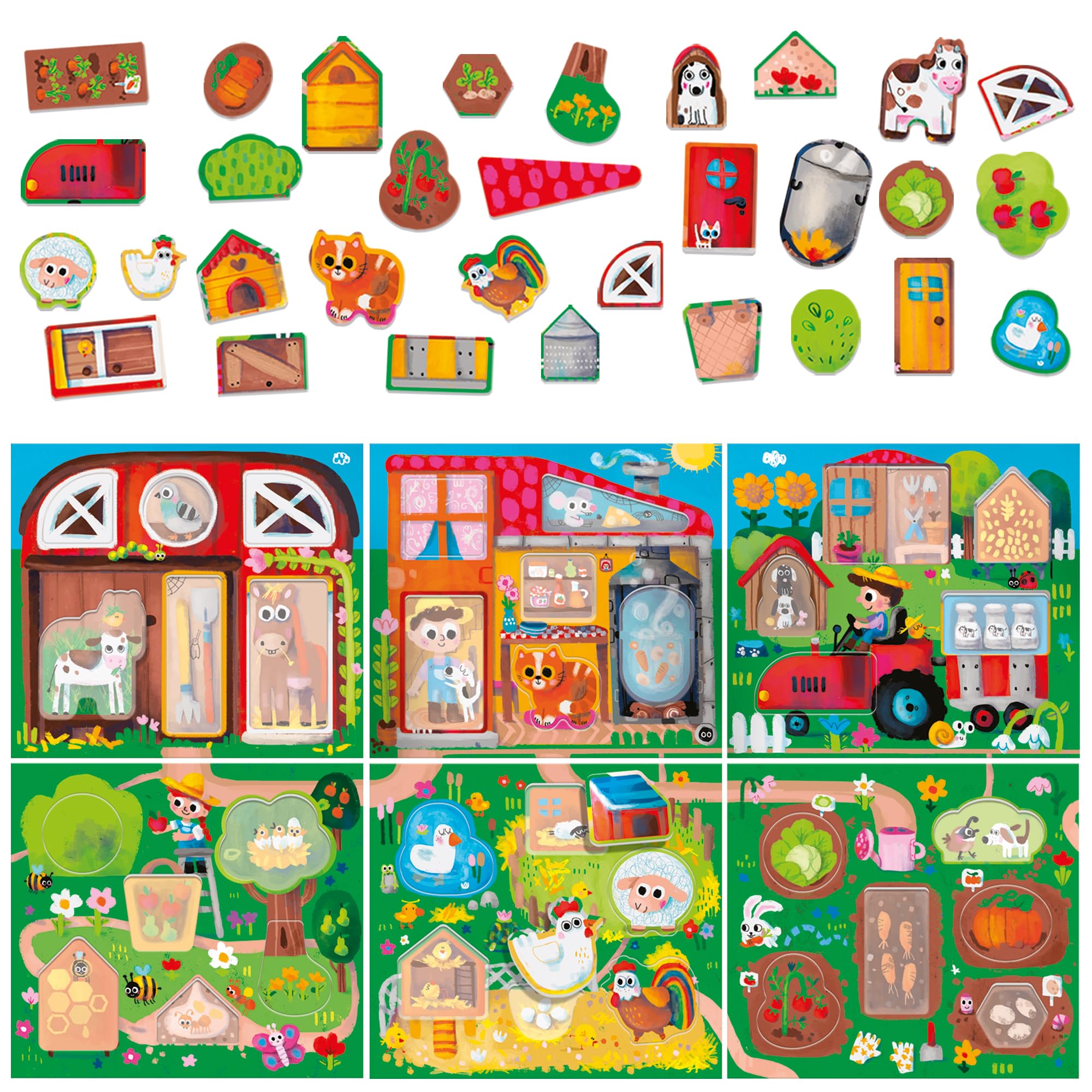 Headu Play Farm MU23608 gioco fattoria vecchia edizione 40 tessere