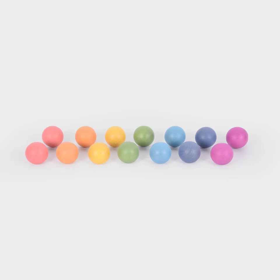 Tickit Rainbow Wooden Balls palline legno 14 pezzi 7 colori