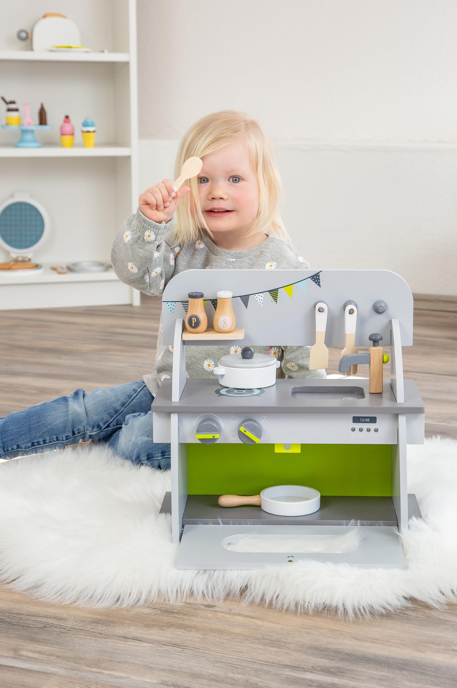 smallfoot Cucina Compatta Cucina in Legno per Bambini 3 Anni
