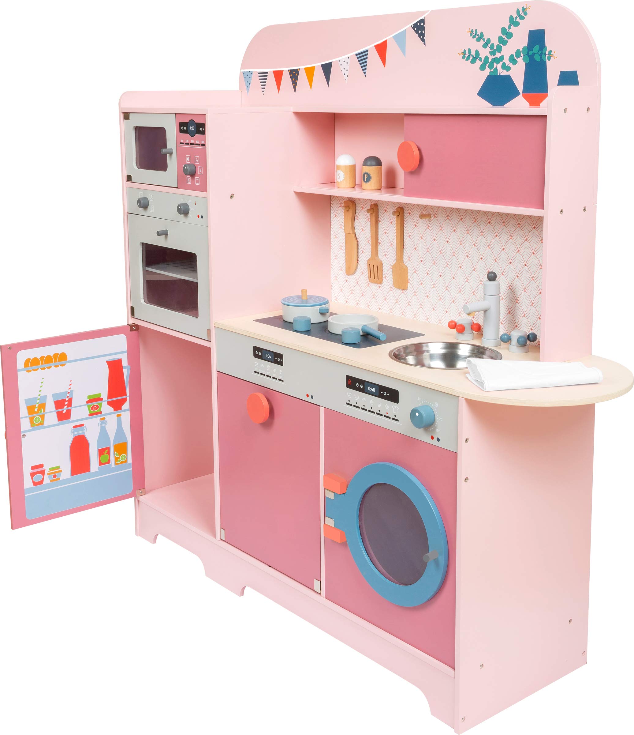 smallfoot 11465 cucina bambini legno rosa retrò