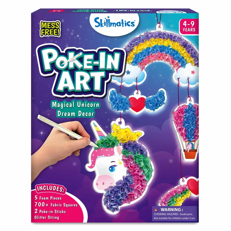 Skillmatics Poke-in Art Magical Unicorn Dream Decor kit creativo 4-9 anni