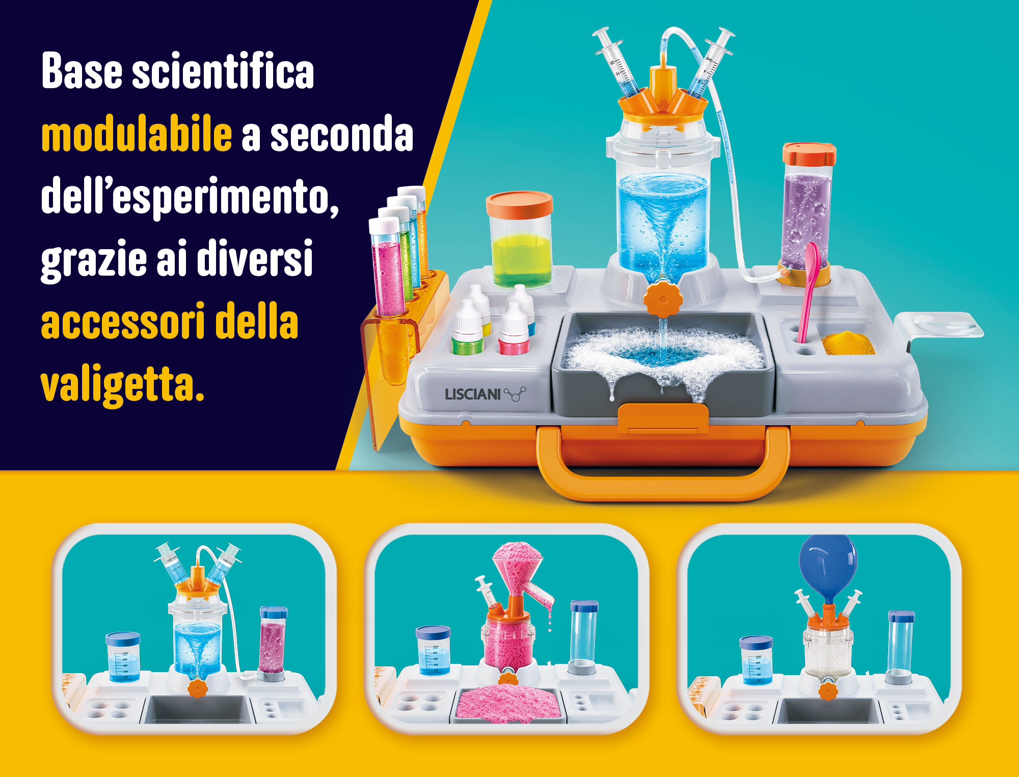 Lisciani I'm a Genius Il Grande Laboratorio Scientifico kit 100 esperimenti