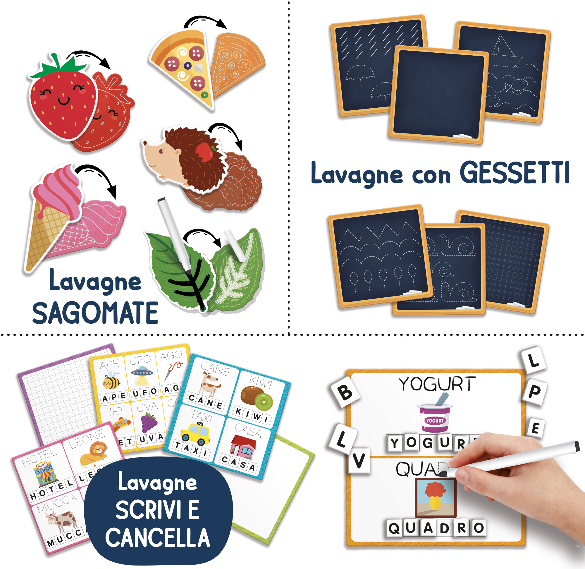 Lisciani Montessori Le Lavagne Educative magnetica gessetti