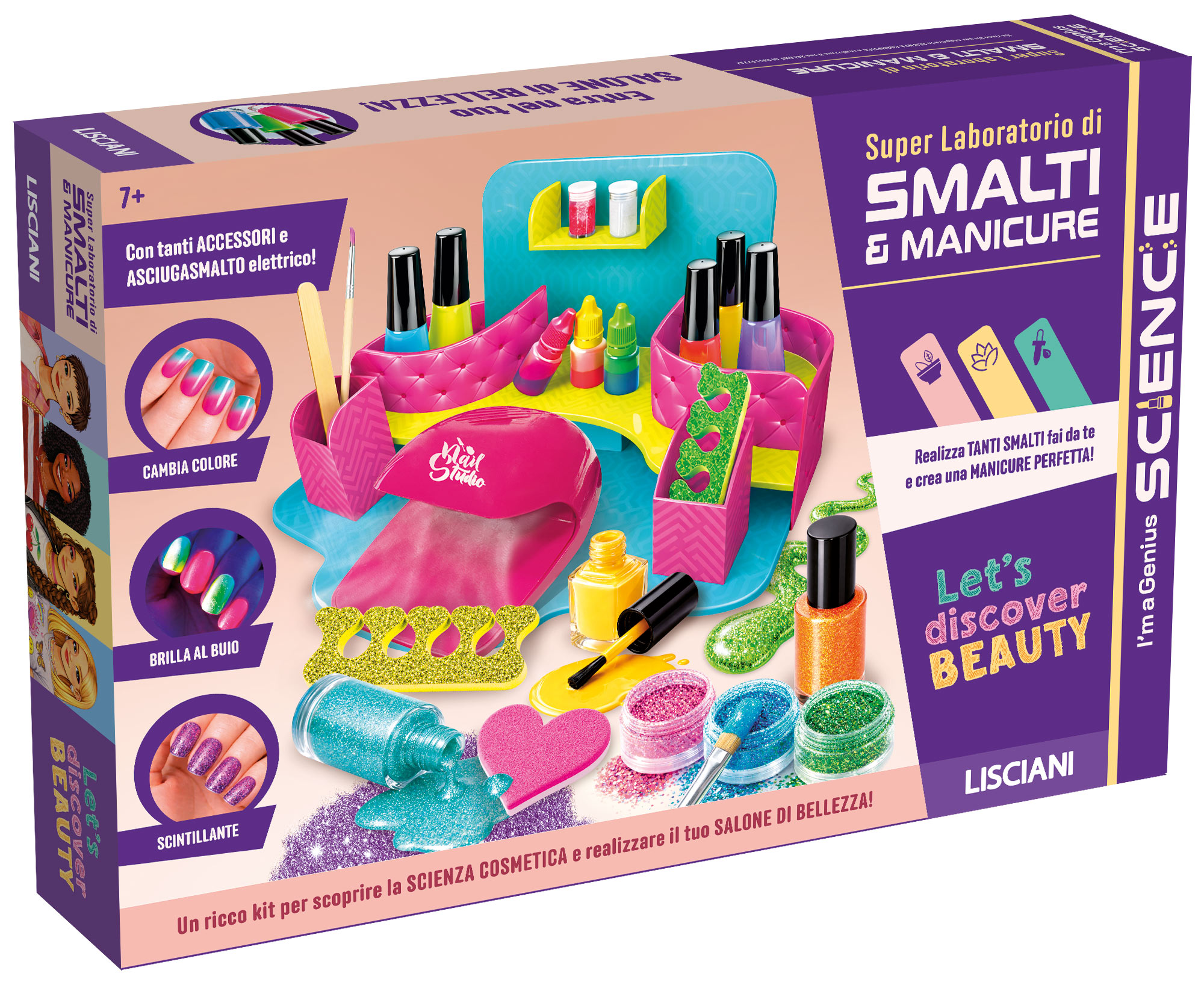 Lisciani I'm a Genius Super Smalti e Manicure kit manicure cambia colore