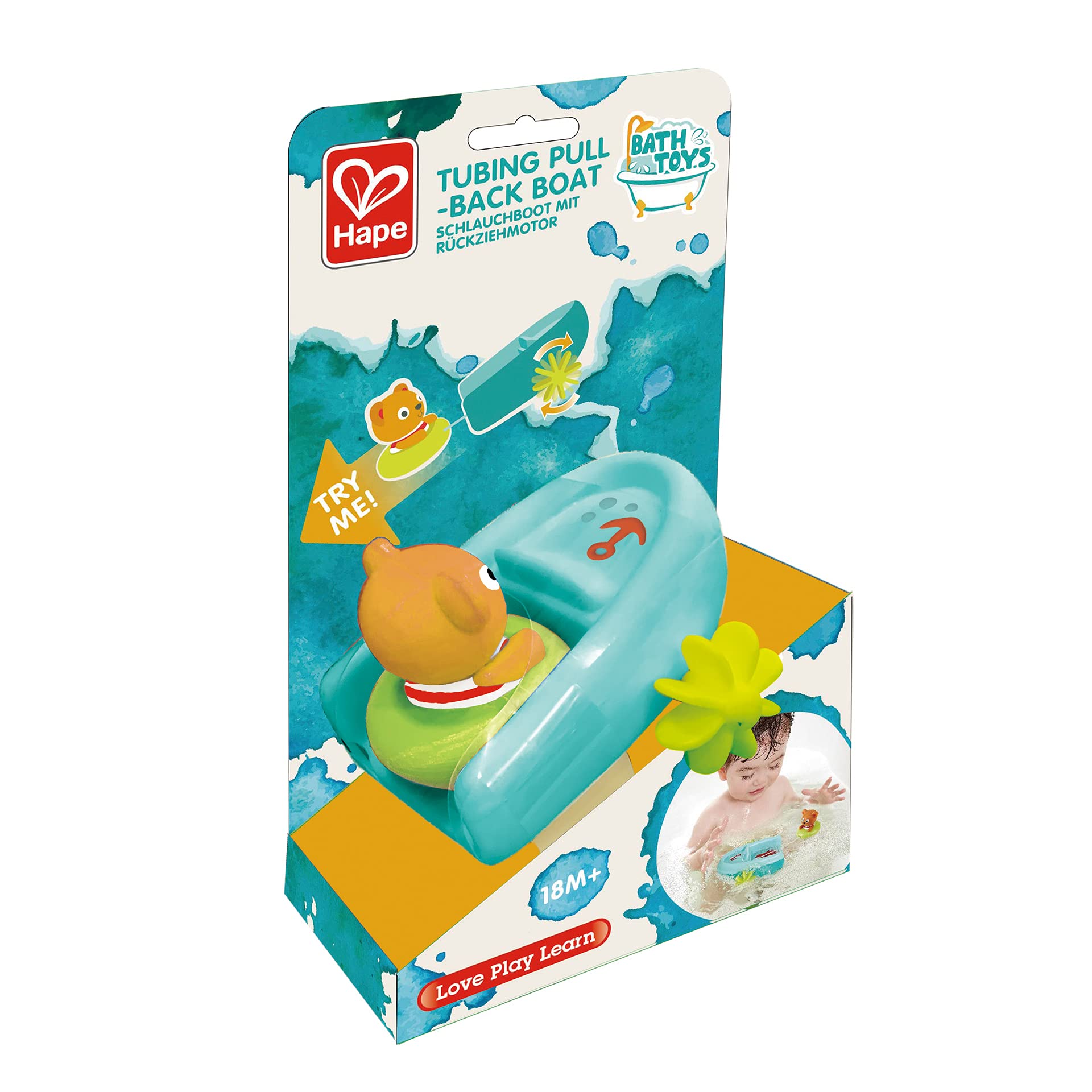 Hape E0217 barchetta bagnetto orso multicolore