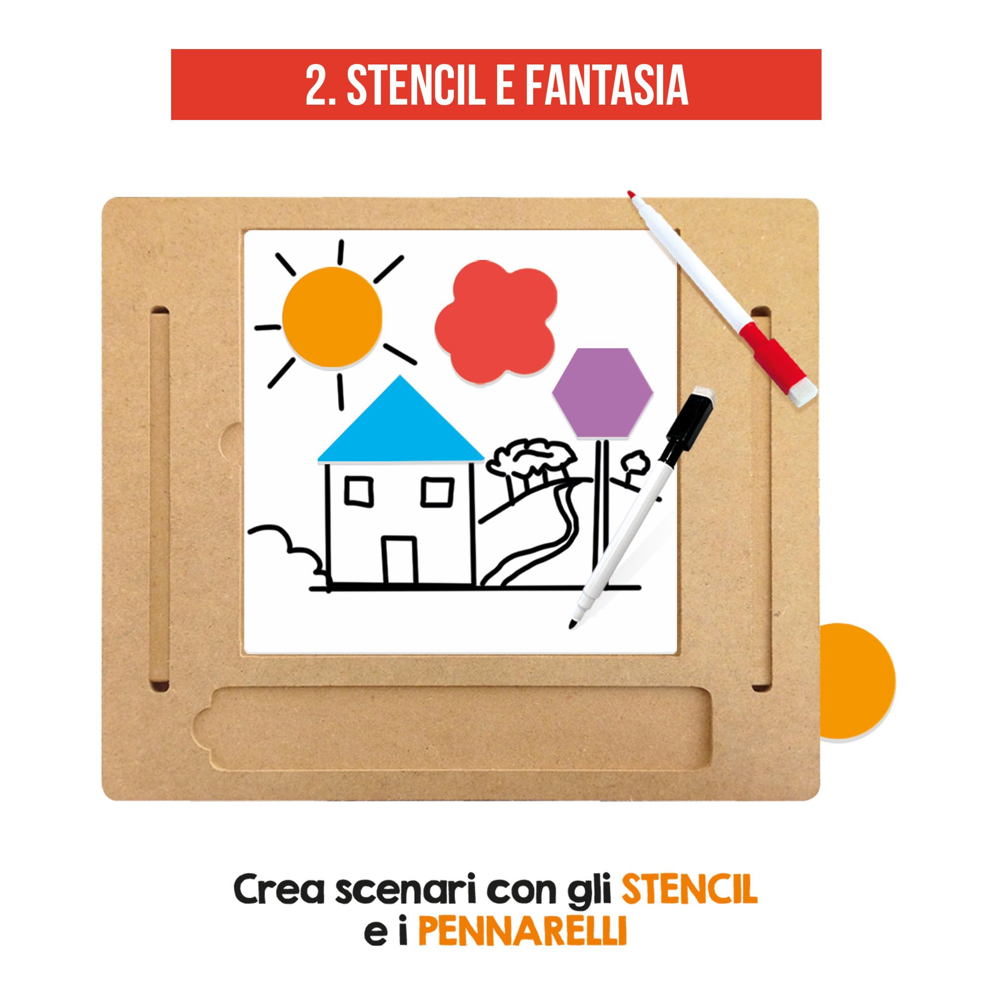 Headu Banchetto Legno Scuola di Scrittura 3-6 anni