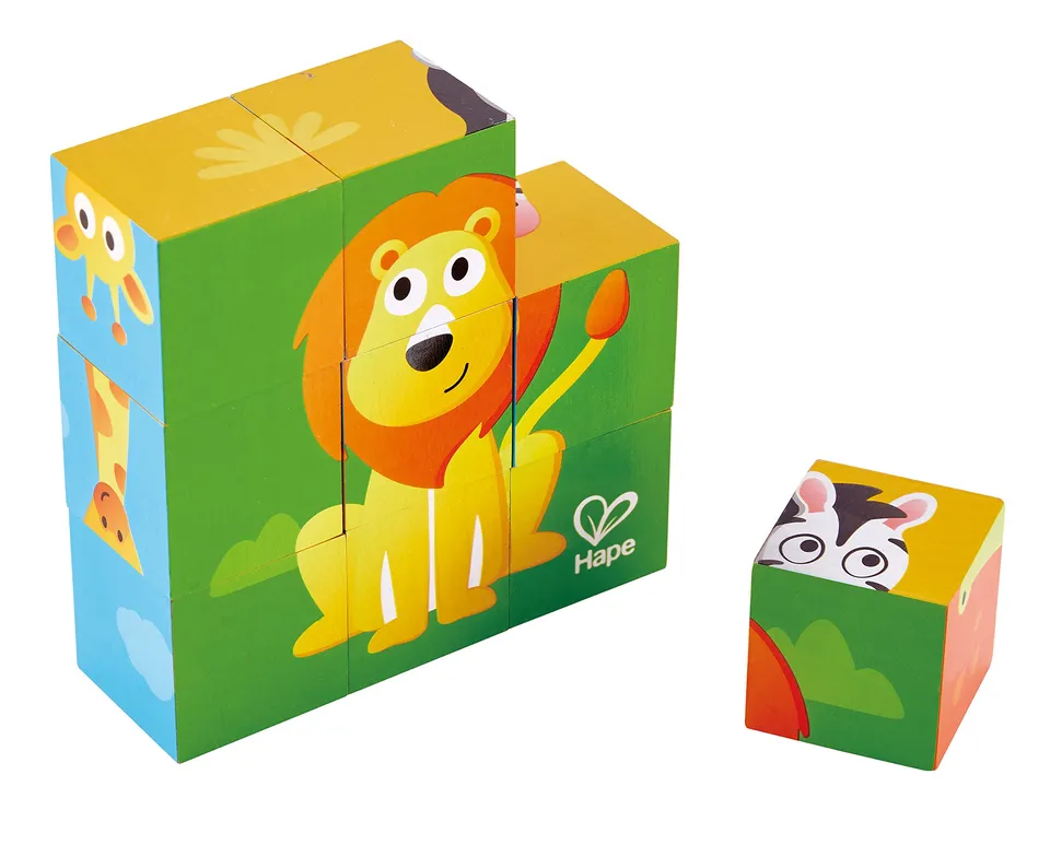 Hape E1619 puzzle in legno Papaveri Rossi con pomelli