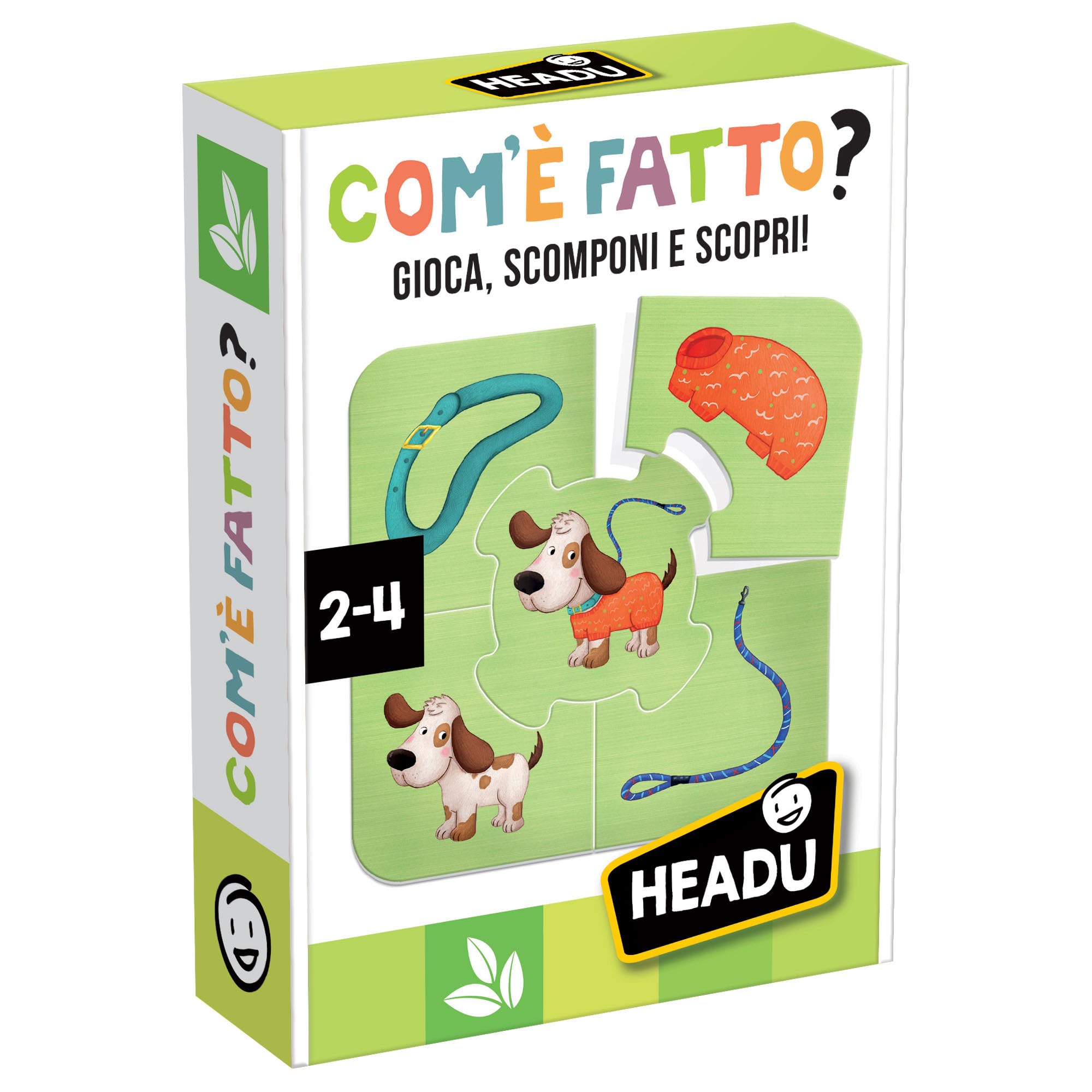 Headu Com'È Fatto IT54921 puzzle educativo 2-4 anni 6 soggetti