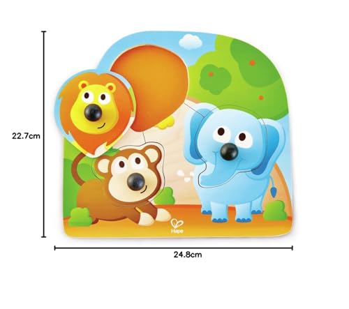 Hape E1310 puzzle legno tropical con pomelli