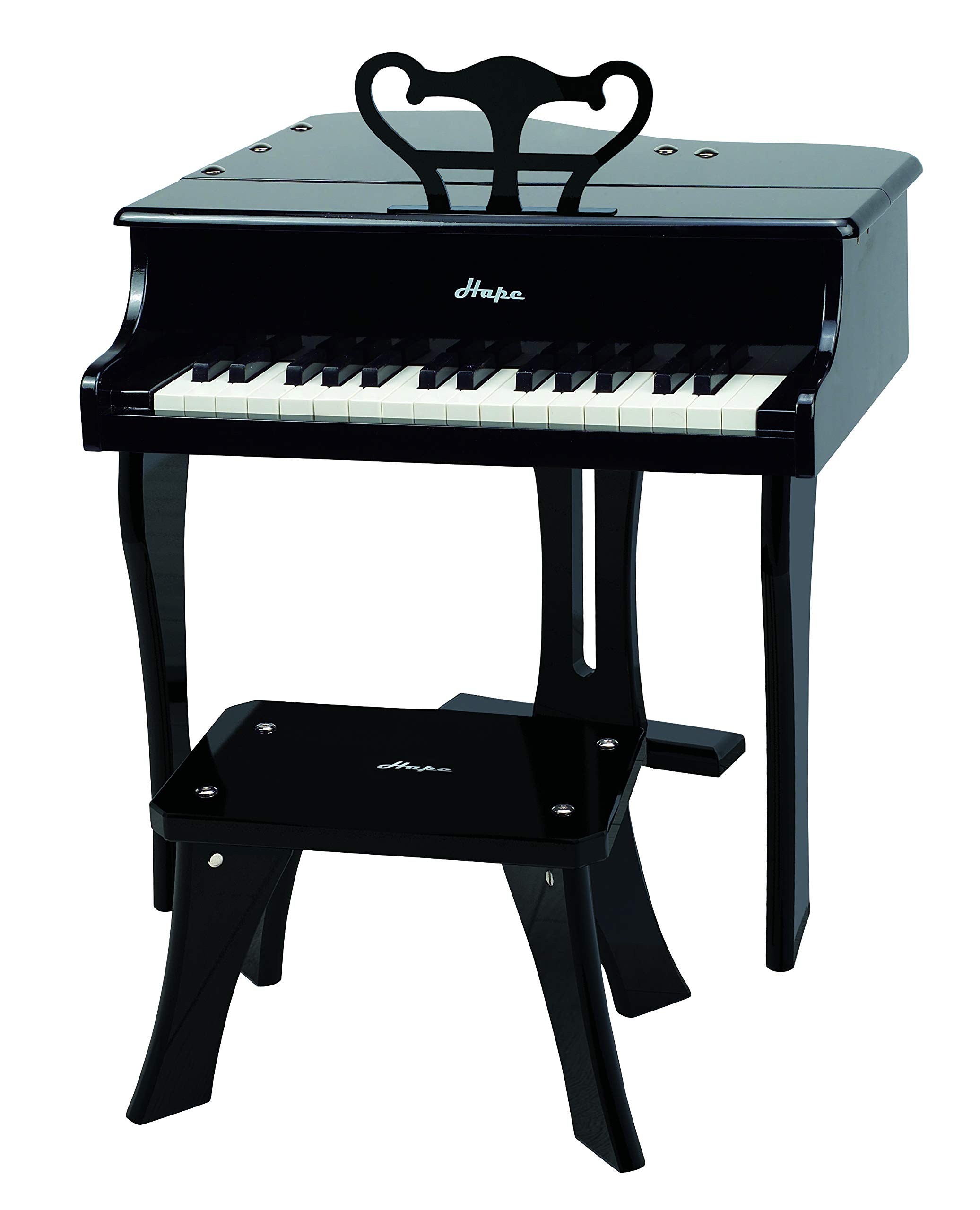 Hape E0320 Pianoforte a Coda giocattolo nero