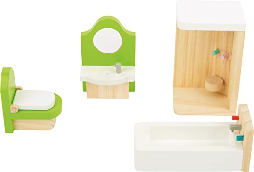 smallfoot 10872 mobili bambole bagno legno 4 pezzi
