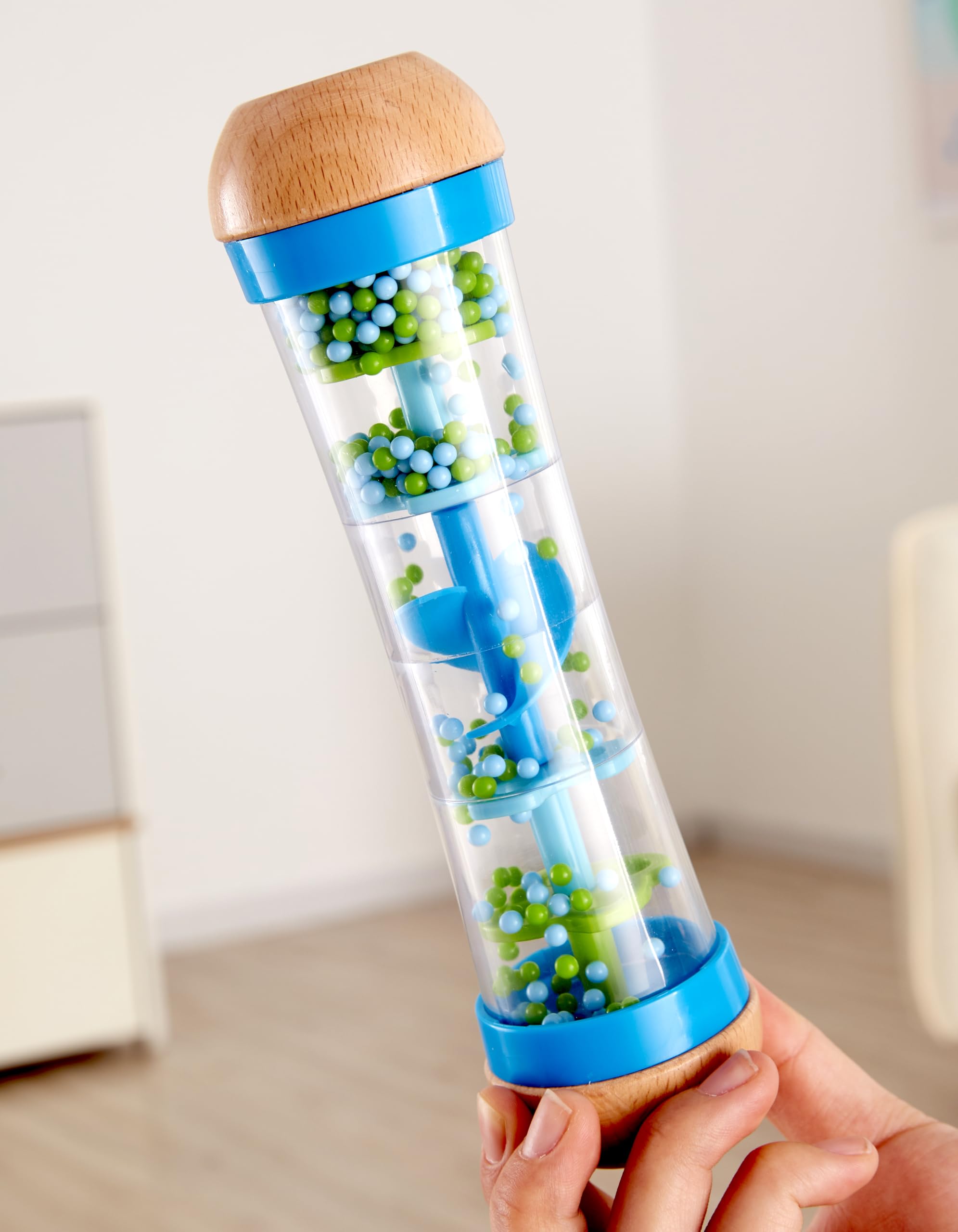 Hape Cascata di Perline bastone pioggia blu neonati