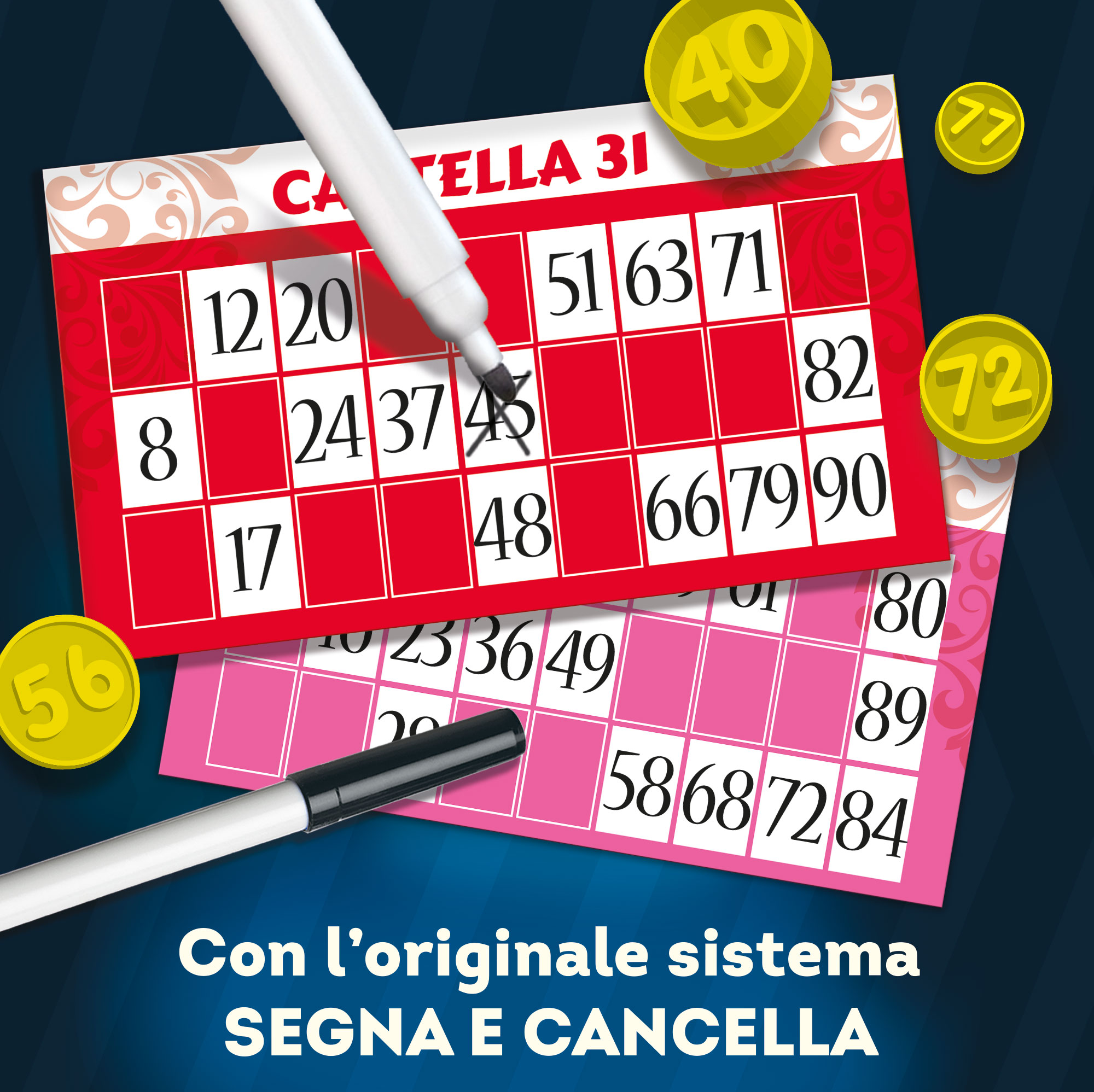 Lisciani Ludoteca Tombola Segna e Cancella 48 cartelle gioco