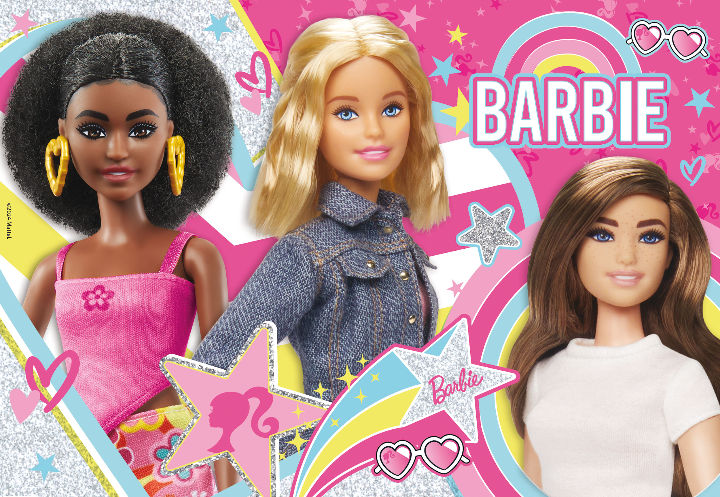 Lisciani Barbie Glitter 108 puzzle con glitter adesivo