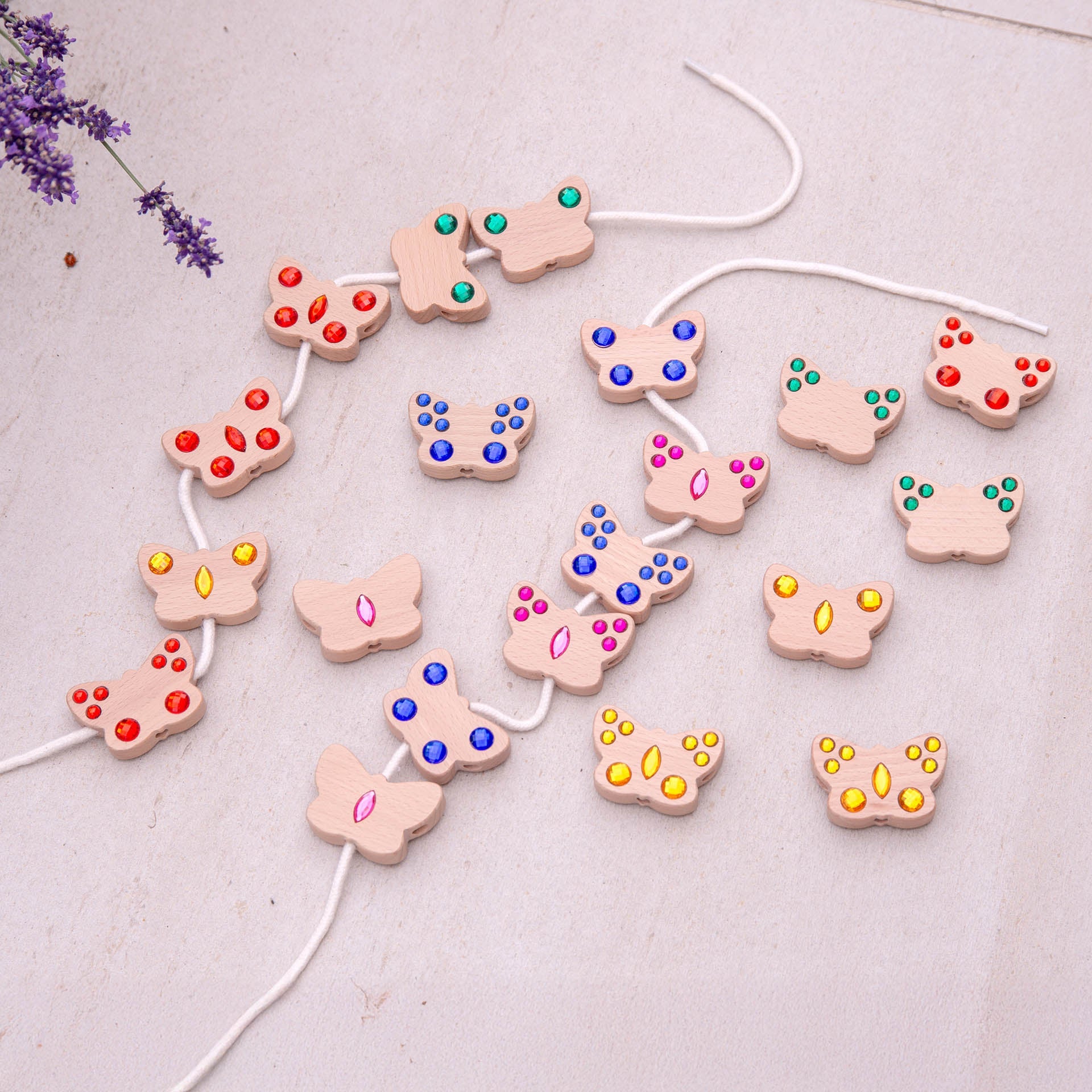 Tickit Butterfly Lacing Jewels farfalle da infilare 20 pezzi