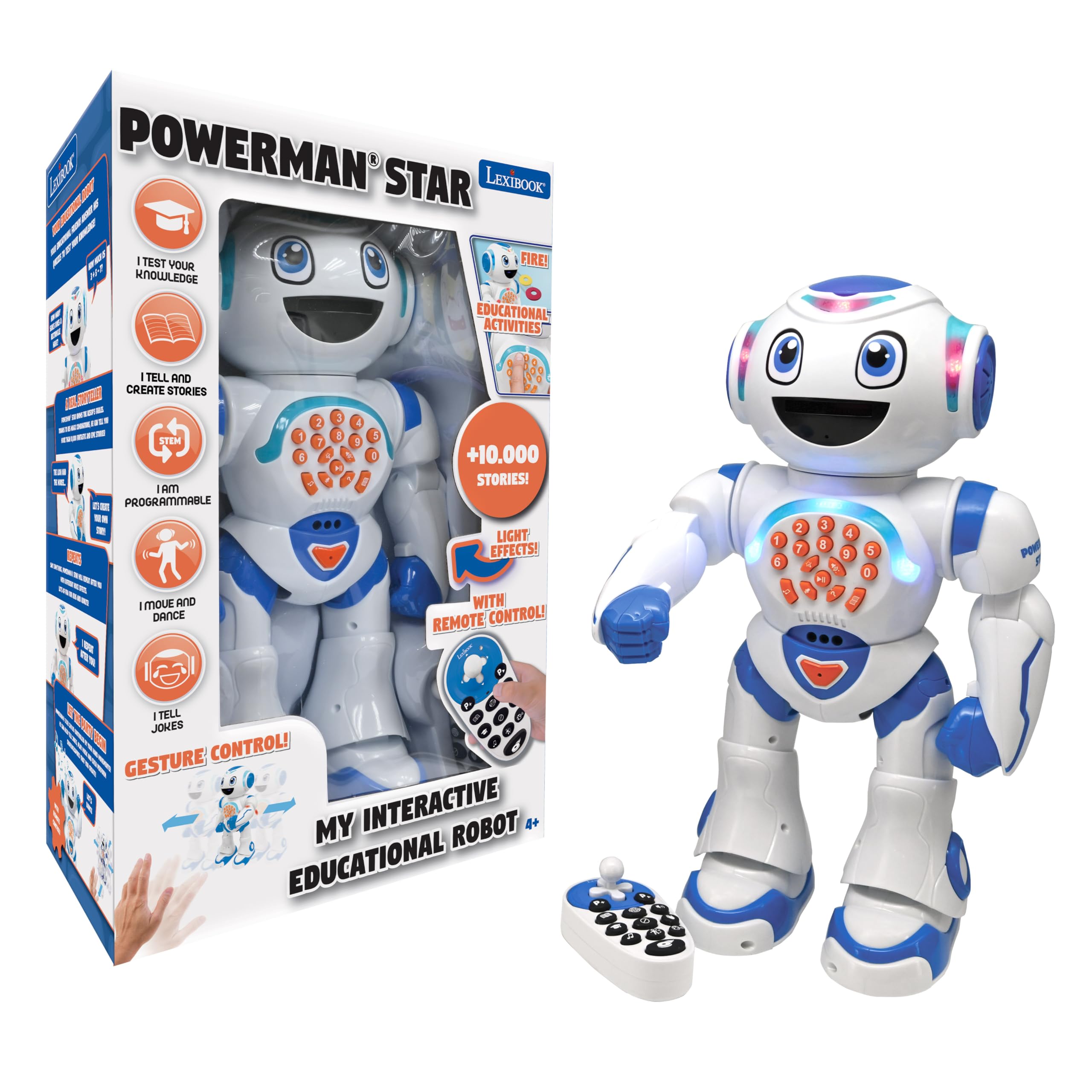 Lexibook MCH01i2 robot Topolino bilingue danza e quiz