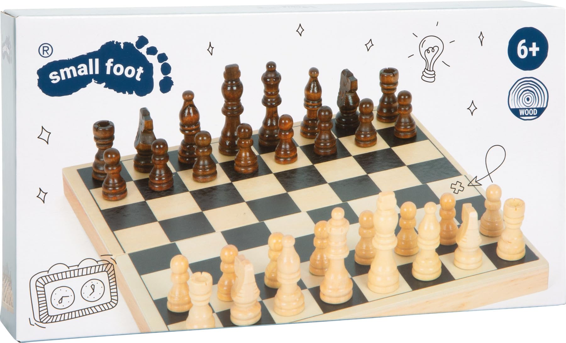 small foot Scacchi 2044 gioco legno scatola figure