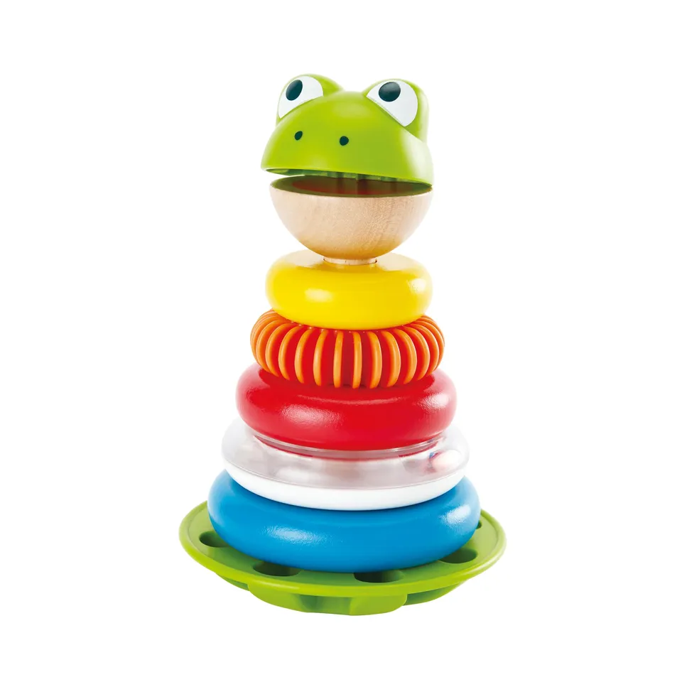 Hape Mr. Ranocchio giocattolo impilabile legno 7 pezzi 12m+