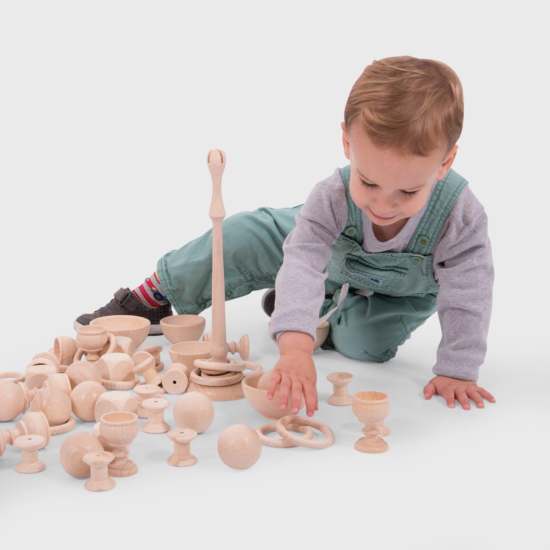 Tickit Natural Wooden Ring Stand supporto legno