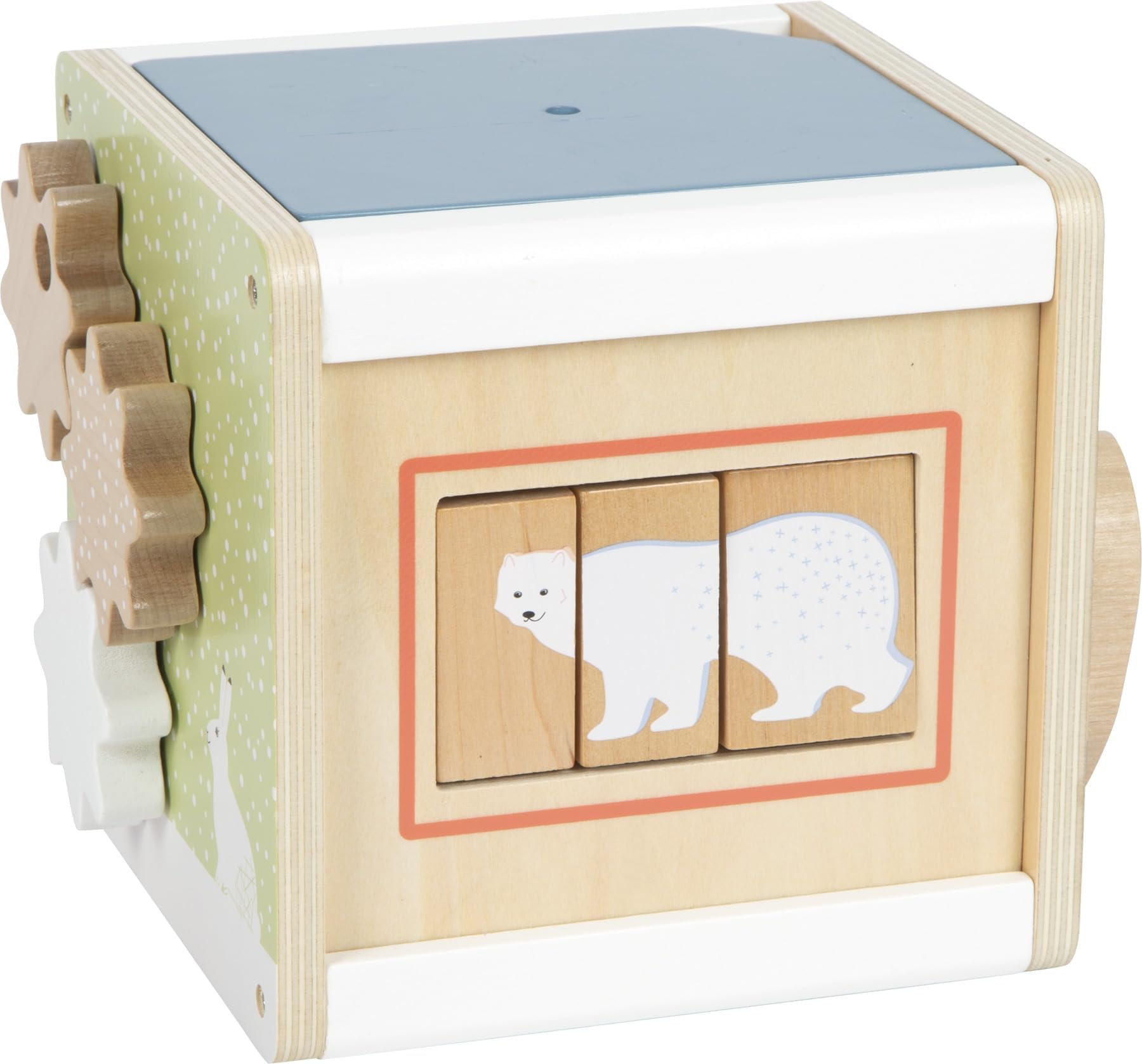 smallfoot Arctic Dado Motricità cubo attività legno 5 giochi