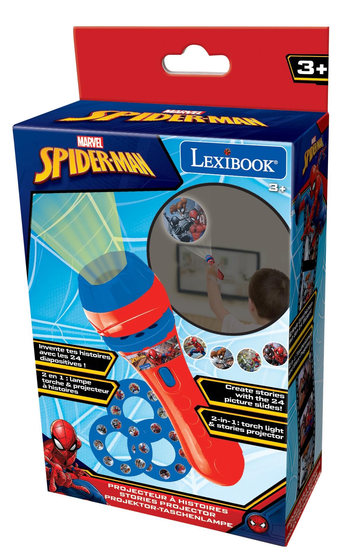 Lexibook Spider-Man LTC050SPLXB proiettore storie con torcia