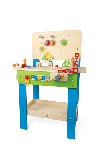 Hape Banco Lavoro legno attrezzi 35 pezzi 3 anni