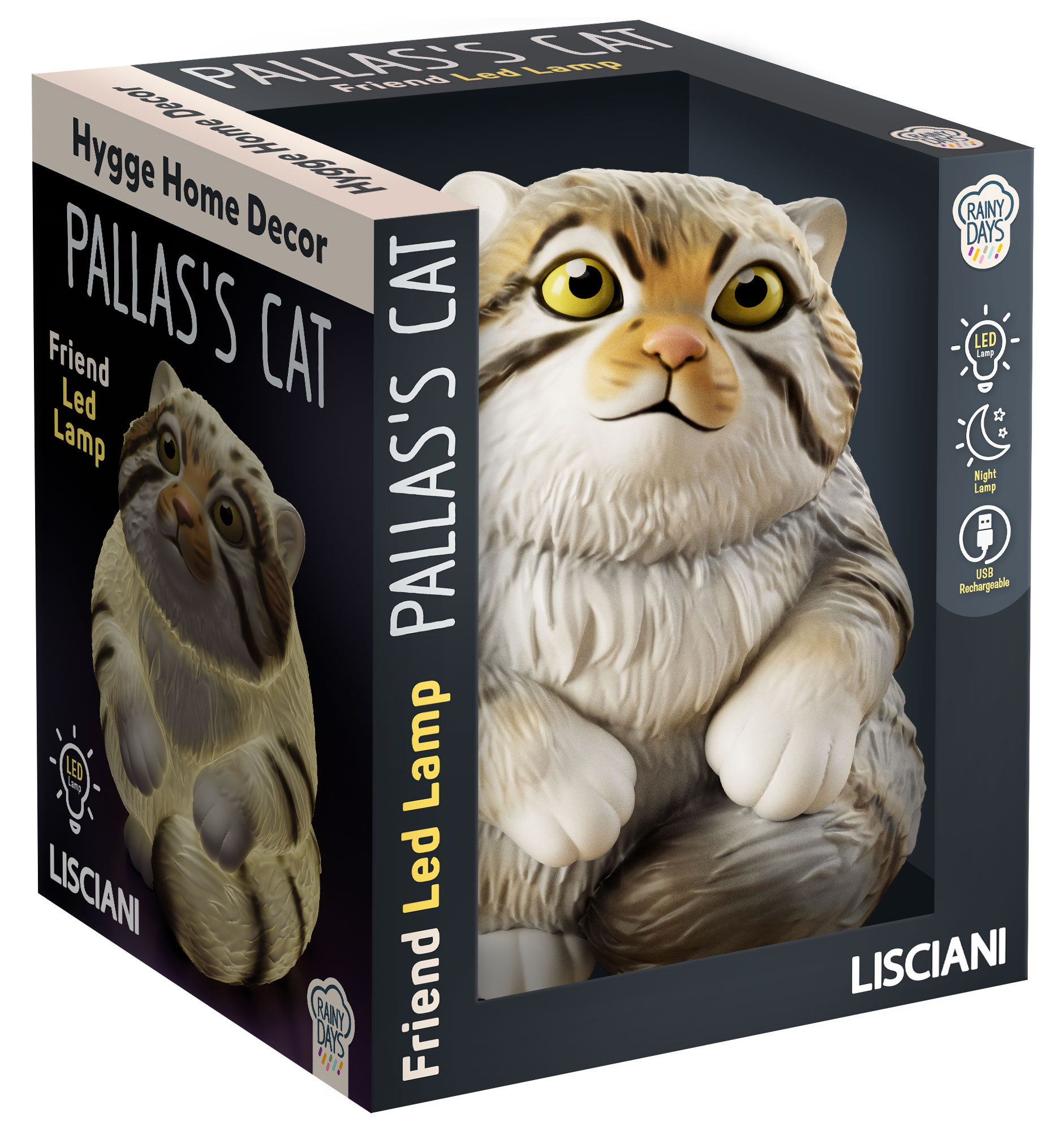 Lisciani Rainy Days Gatto di Pallas Lampada Occhi Notte