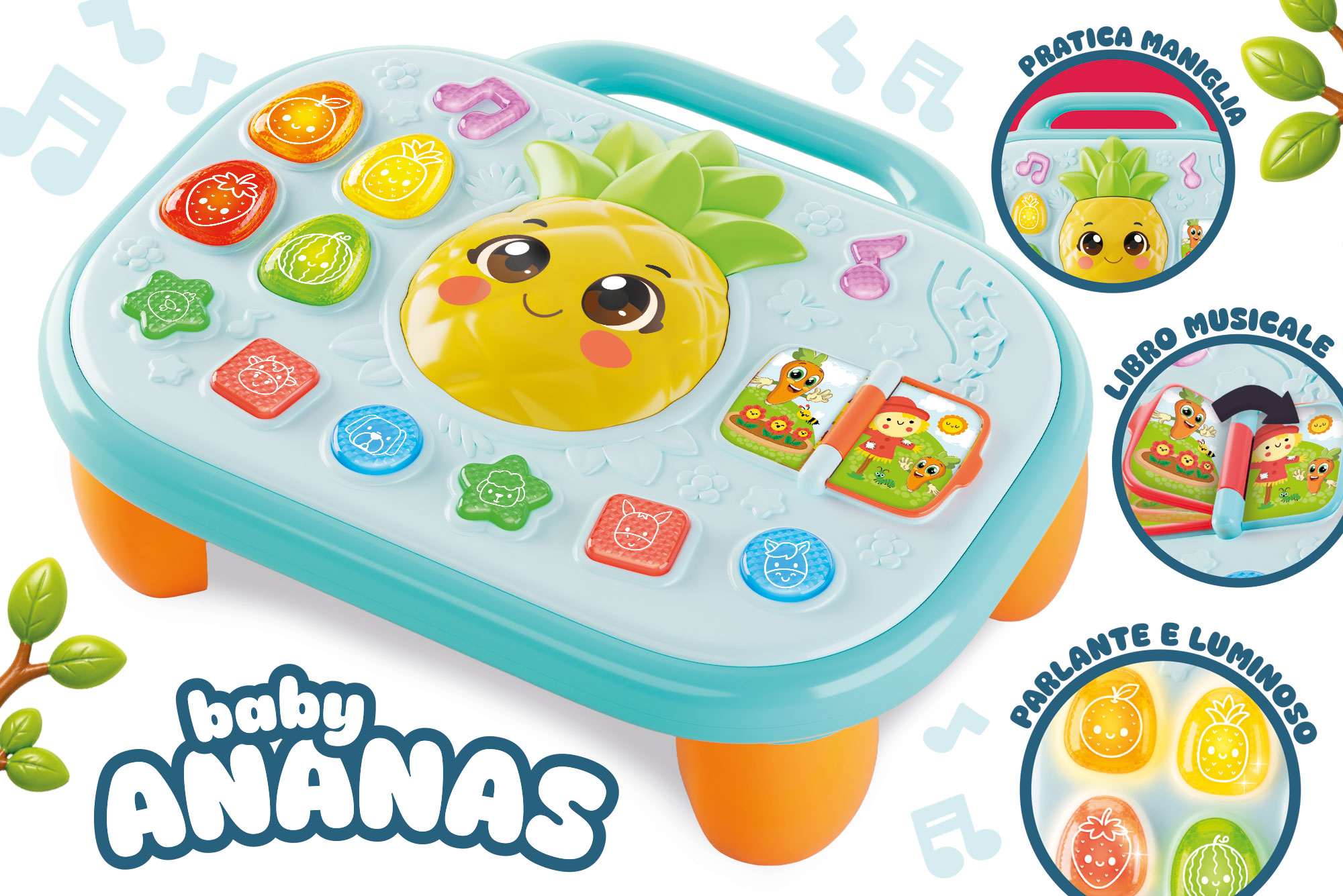 Lisciani Carotina Baby Tavolino Baby Ananas gioco interattivo
