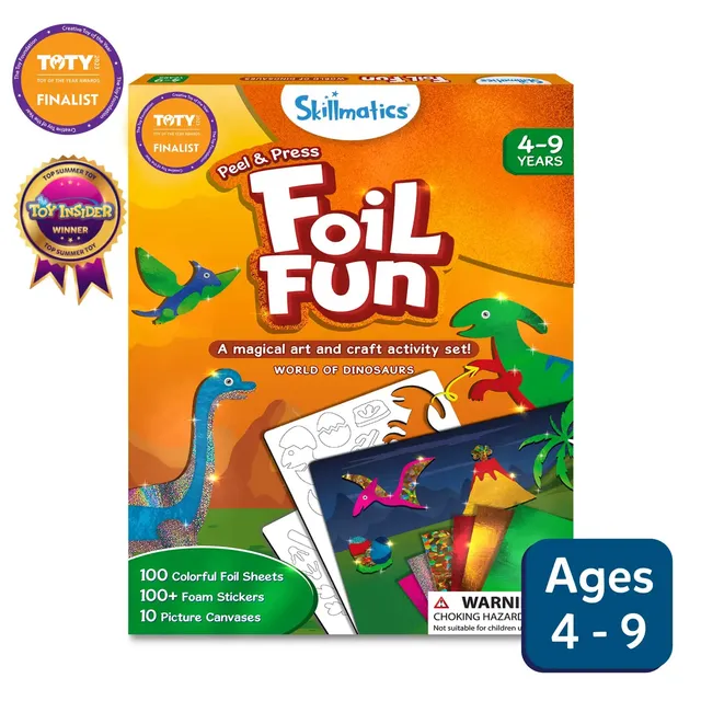 Skillmatics Foil Fun World of Dinosaurs kit foil 4-9 anni