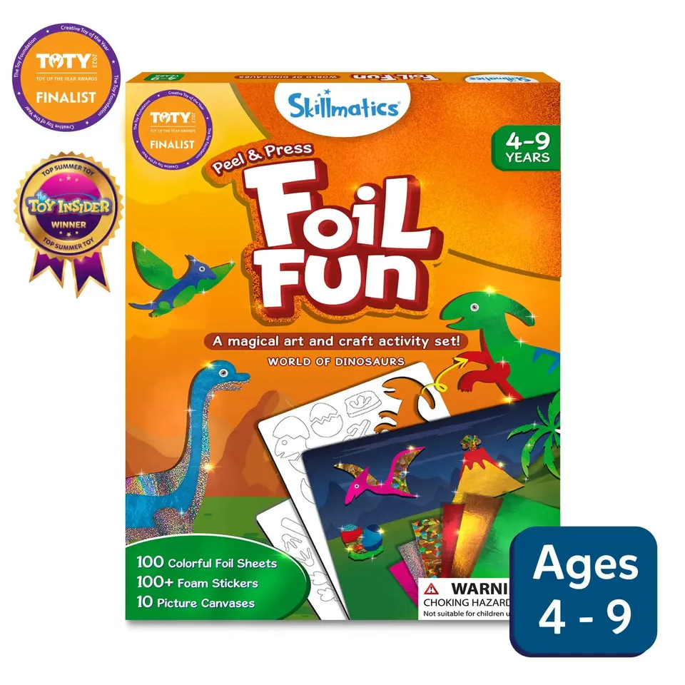 Skillmatics Foil Fun World of Dinosaurs kit foil 4-9 anni