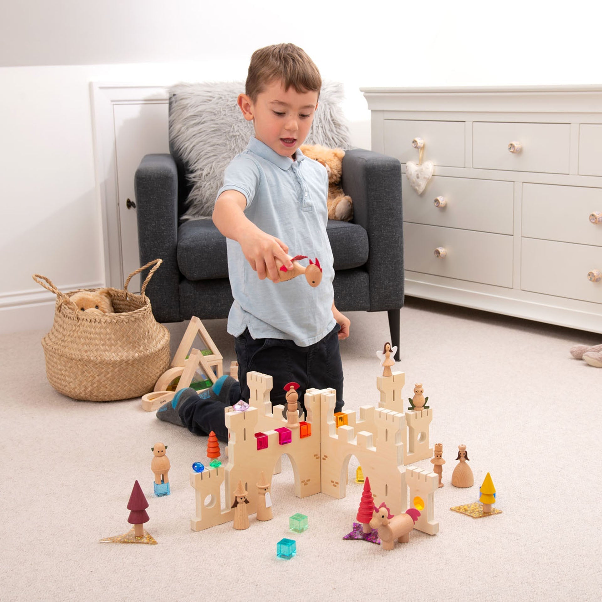 Tickit Discovery Castle divisori castello legno 2 pezzi